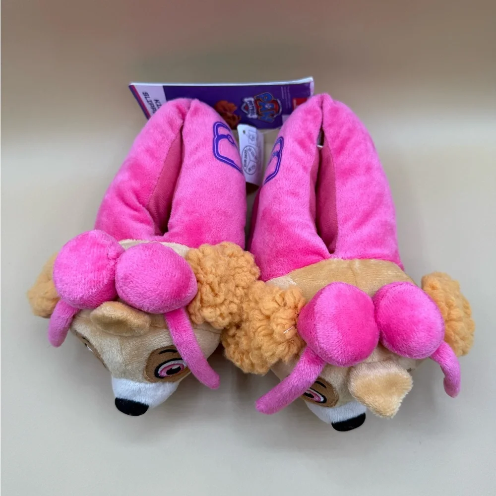 Paw Patrol Skye Girls Plush Slippers Size 7‎ Toddler Pink Character House Shoes